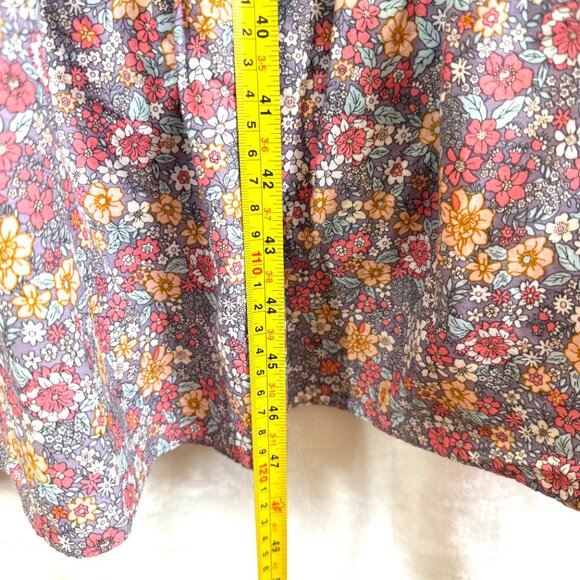 Calista Dakota Midi Poplin Tiered Dress Womens S Purple Micro Floral Cottage - Picture 8 of 10